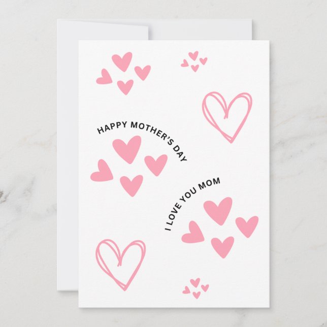 Cartão de Dia de as mães de Amor Bastante (Frente)