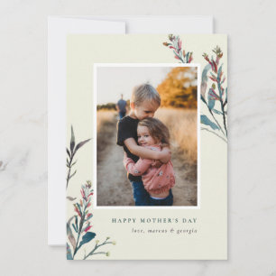 Cartão de Dia de as mães de Flores Selvagens Presa