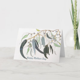 cartão de Dia de as mães de folha de goma verde-mo