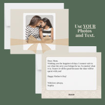 Cartão de Dia de as mães de Fotografia DIY com Men