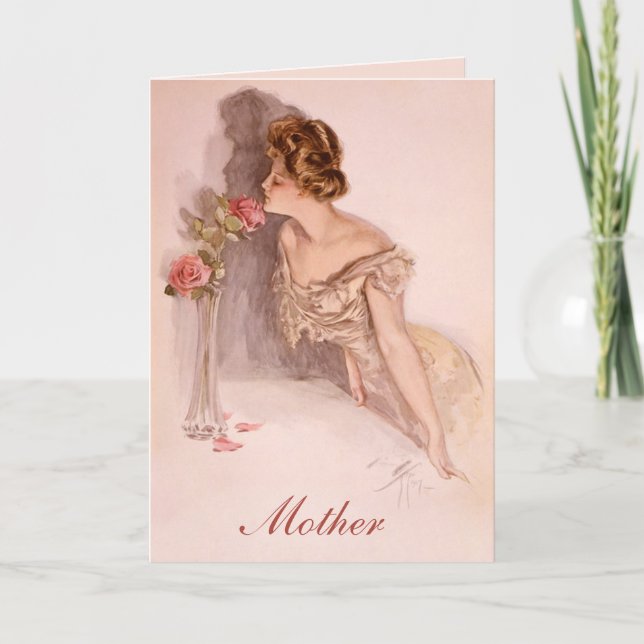 Cartão de Dia de as mães de Rosas vitoriana vitori (Frente)