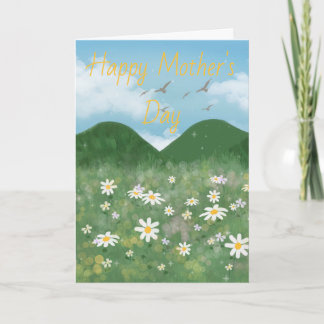 Cartão de Dia de as mães Feliz para flor da margar