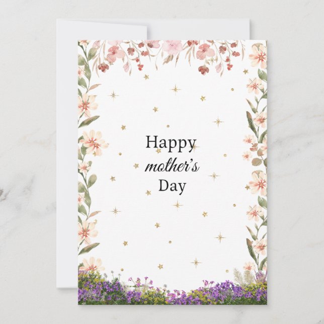 Cartão de dia de as mães Feliz/presente (Frente)