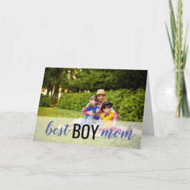 Cartão de Dia de as mães Fotográfico da Melhor Men