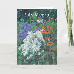 Cartão de Dia de as mães galês "June Garden"