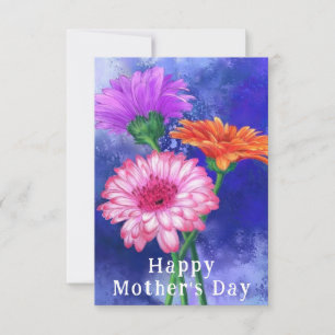 Cartão de Dia de as mães Gerbera Daisies