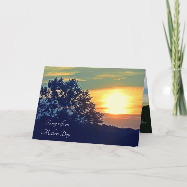 Cartão de DIA DE AS MÃES HUSBAND PARA WIFE (Frente)