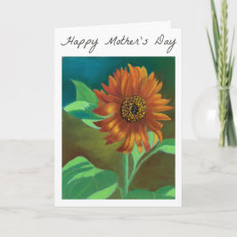 Cartão de dia de as mães Laranja Girassol