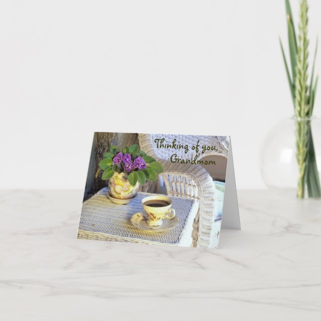 Cartão de dia de as mães para a avó (Frente)