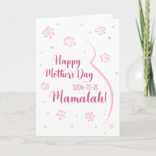 Cartão de dia de as mães para Mamalah Grávida