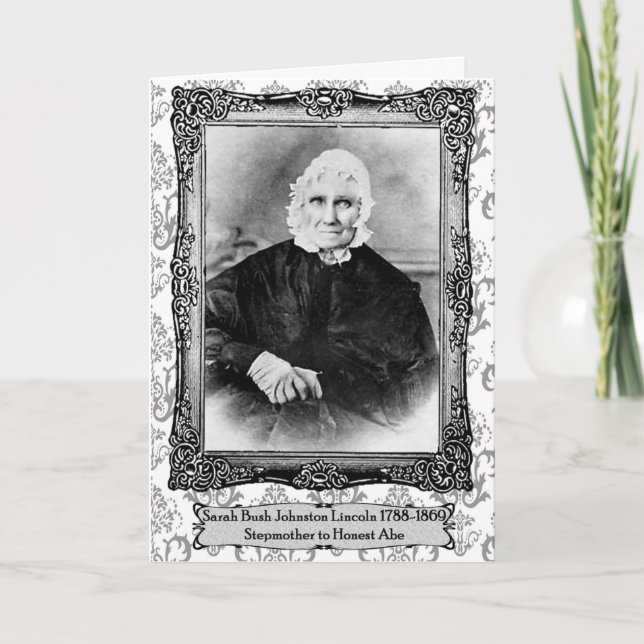 Cartão de Dia de as mães Stepparent de Abe Lincoln (Frente)