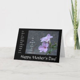 Cartão de dia de as mães, verso floral e bíblia so