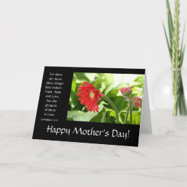 Cartão de dia de as mães, verso floral e bíblia so