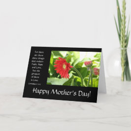 Cartão de dia de as mães, verso floral e bíblia so