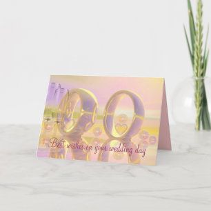 Cartão de dia de casamento de melhores desejos