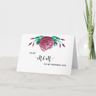 Cartão de Dia de Casamento Para Minha Mãe