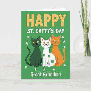 Cartão de Dia de Gata Feliz