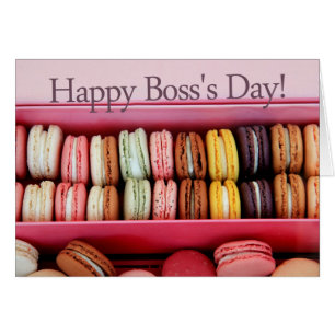 Cartão de Dia de Macaron Boss