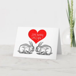 Cartão de dia de os namorados: "Algum coelho te am