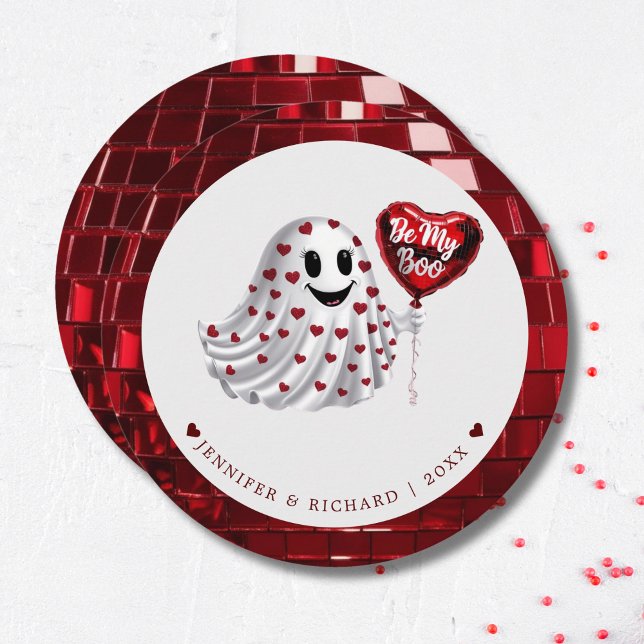 Cartão de Dia de os namorados "Be My Boo" com códi (Cherry Coded "Be My Boo" Valentine's Day Card)