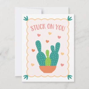 Cartão De Dia de os namorados Cactus "Preso Em Voc