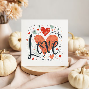 Cartão de Dia de os namorados de Corações de Tipog