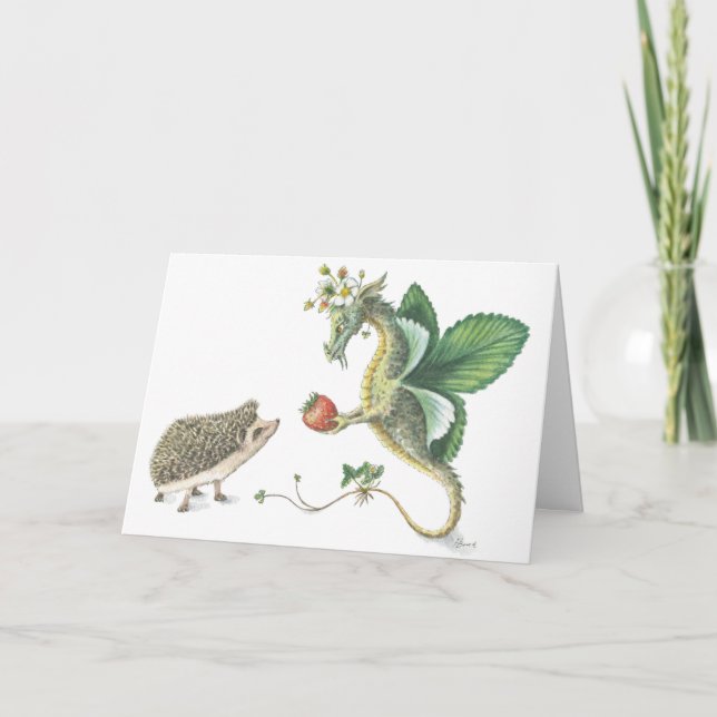 Cartão de Dia de os namorados de morango (Frente)