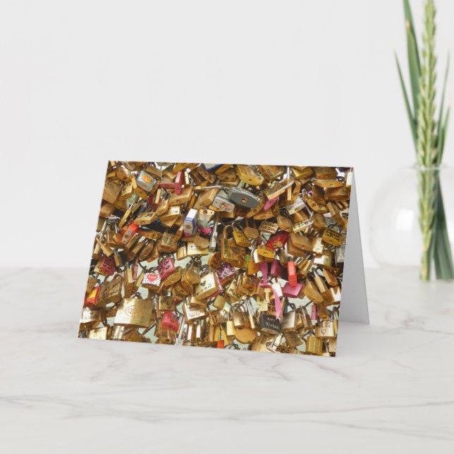 Cartão de Dia de os namorados do Love Locks (Frente)