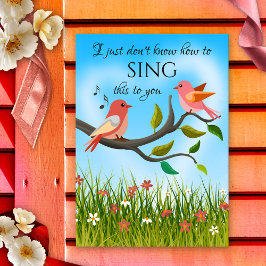 Cartão de Dia de os namorados Engraçado de Pássaro