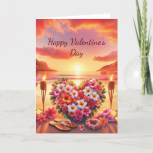 Cartão de Dia de os namorados Havaiano