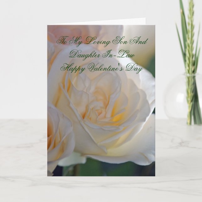 Cartão De dia de os namorados Para Filho E Filha E (Frente)