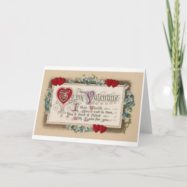 Cartão de Dia de os namorados Poema de Amor Vitori (Frente)