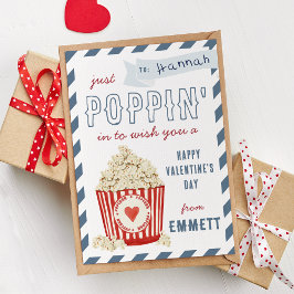 Cartão de Dia de os namorados Popcorn para Sala de