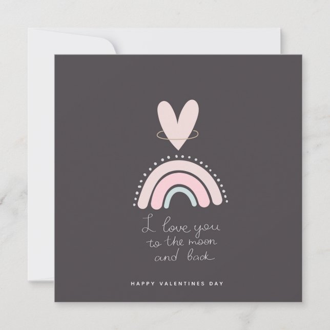 Cartão de dia de os namorados que eu te amo para a (Frente)