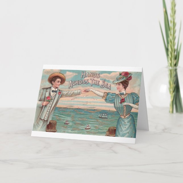 Cartão de Dia de os namorados Romance à Distância  (Frente)