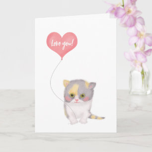 Cartão de Dia de os namorados Smitten Kitten 'Love