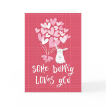 Cartão de dia de os namorados - Um Coelhinho Te Am