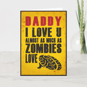 Cartão de Dia de os pais de Amor Zombie