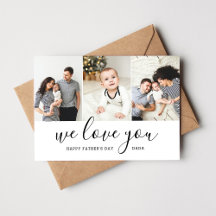 Cartão de Dia de os pais de Colagem de Fotografias