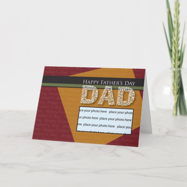 Cartão de Dia de os pais de Modelo de Foto (Frente)