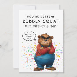 Cartão de Dia de os pais de Urso Cinza, Hilariante