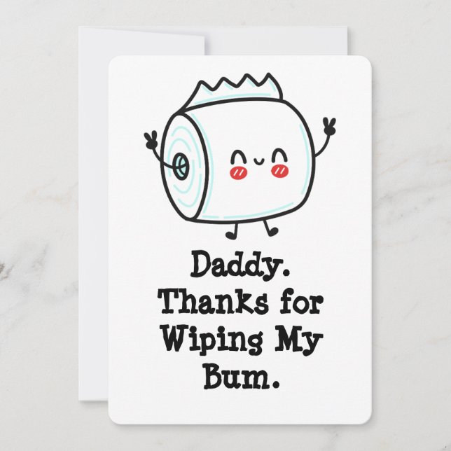 Cartão de Dia de os pais Engraçado do Bebê (Frente)