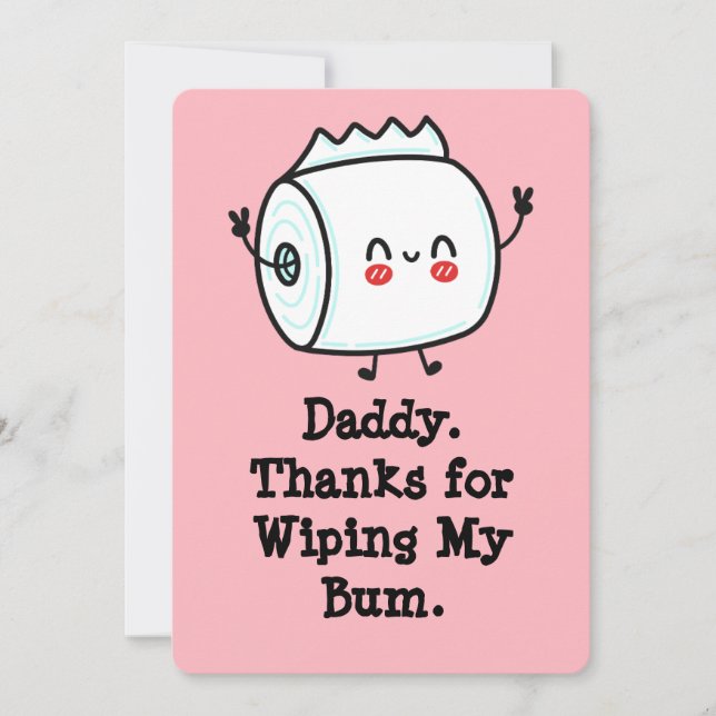 Cartão de Dia de os pais Engraçado do Bebê (Frente)