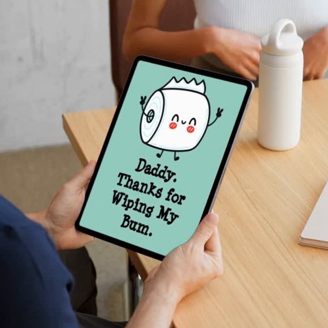 Cartão de Dia de os pais Engraçado do Bebê (Funny fathers day card,
first fathers day card - Instant Download-)