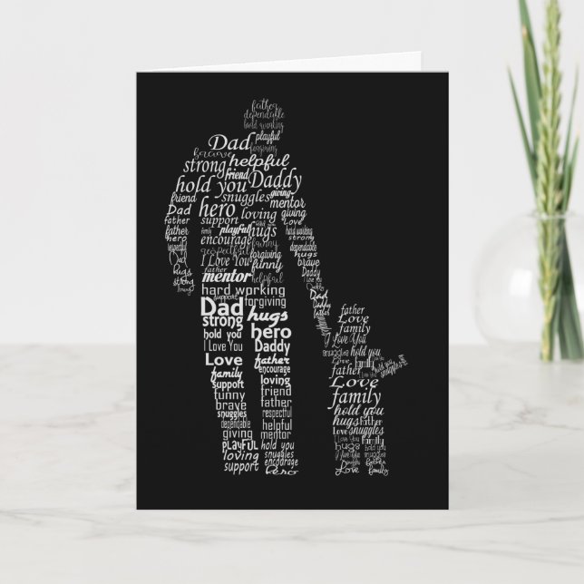 Cartão de Dia de os pais Herói (Frente)