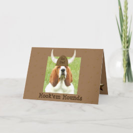 Cartão de Dia de os pais "Hook'em Hounds" com base
