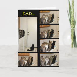 Cartão de Dia de os pais para gatos vs. voadores