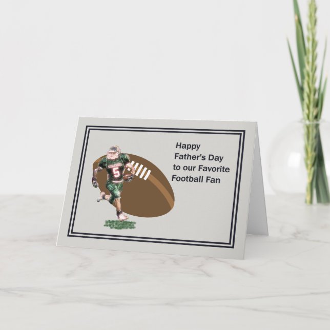 Cartão de dia de os pais para Pai que gosta de fut (Frente)