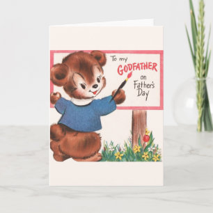 Cartão de Dia de os pais Vintage Goddad