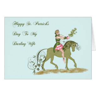 Cartão de Dia de Patrick para a Esposa